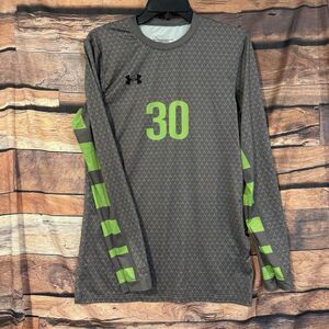 Wayland Baptist University Pioneers 30 Grey Green LS M Shirt WBU Jersey Sports